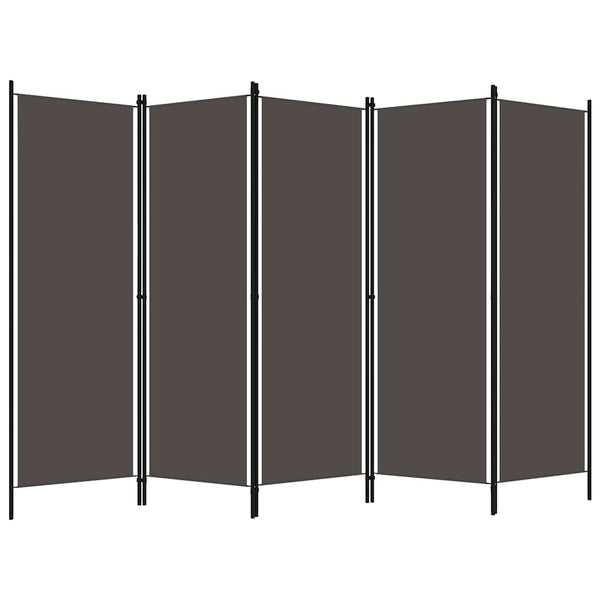 Anthrazit Raumteiler 5-teilig, 250x180 cm