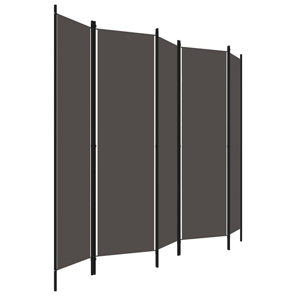 Anthrazit Raumteiler 5-teilig, 250x180 cm
