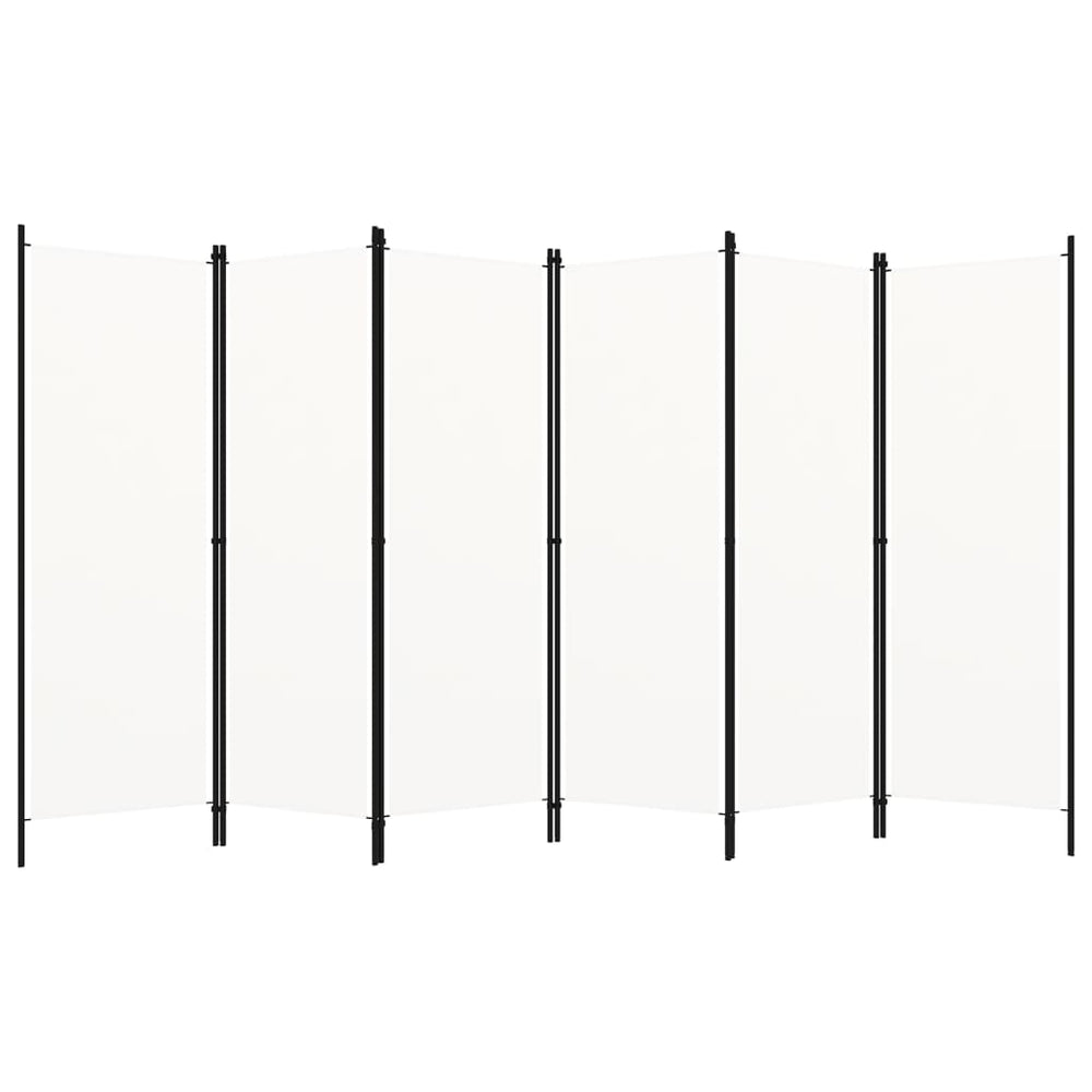 Weißer Raumteiler 6-teilig 300x180 cm