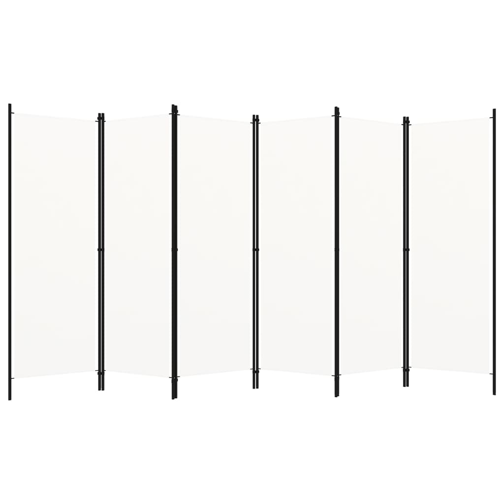 Weißer Raumteiler 6-teilig 300x180 cm