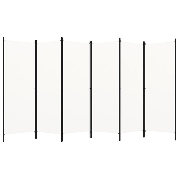 Weißer Raumteiler 6-teilig 300x180 cm