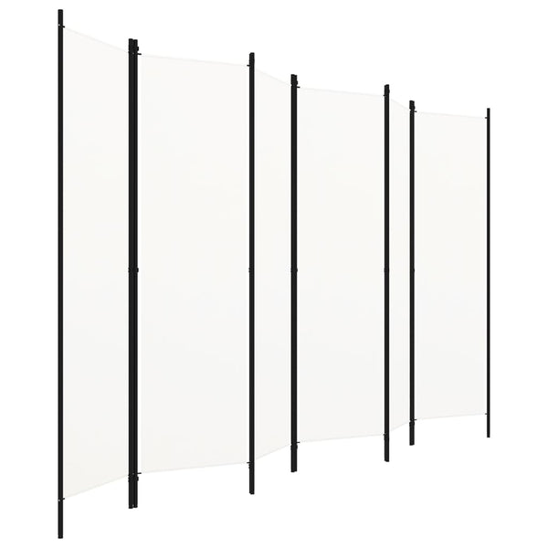 Weißer Raumteiler 6-teilig 300x180 cm