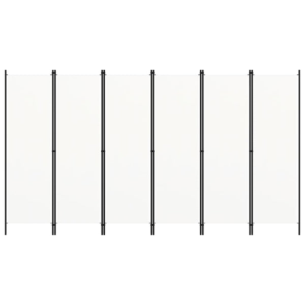 Weißer Raumteiler 6-teilig 300x180 cm