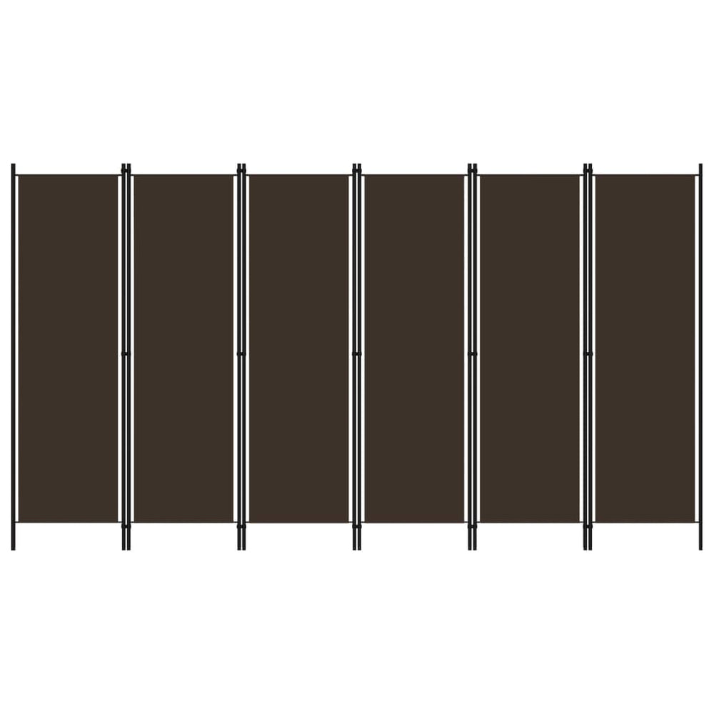 Brauner Raumteiler, 6-teilig, 300x180 cm