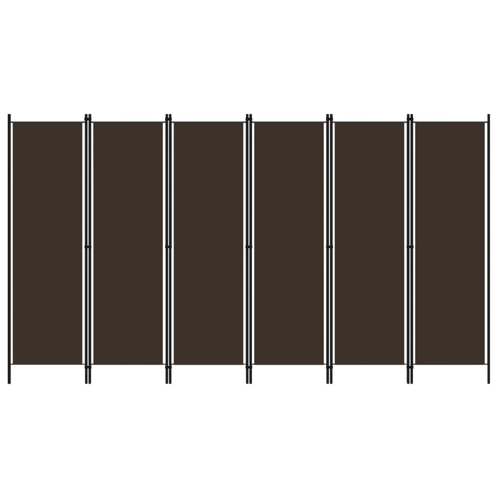 Brauner Raumteiler, 6-teilig, 300x180 cm