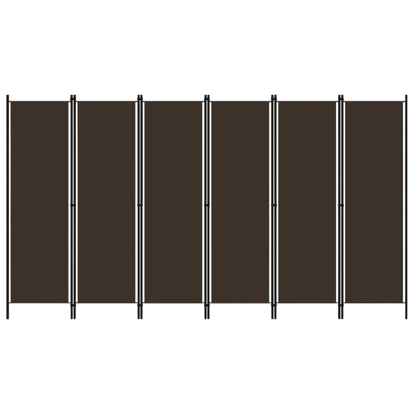 Brauner Raumteiler, 6-teilig, 300x180 cm