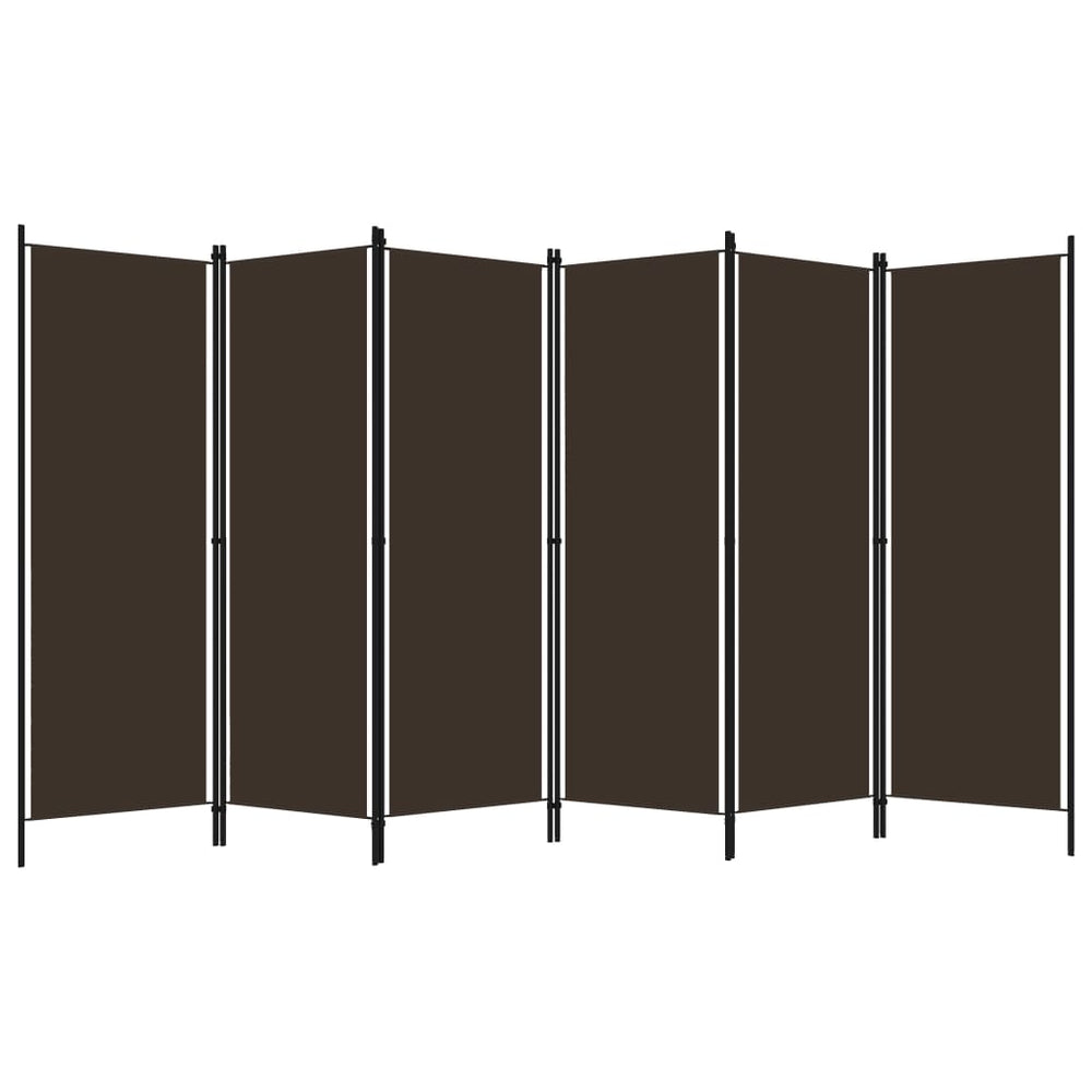 Brauner Raumteiler, 6-teilig, 300x180 cm