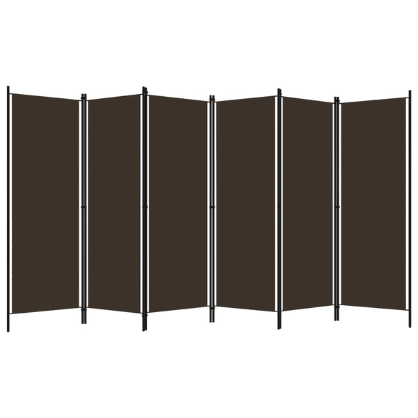 Brauner Raumteiler, 6-teilig, 300x180 cm