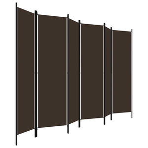Brauner Raumteiler, 6-teilig, 300x180 cm