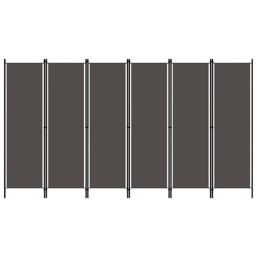 Anthrazit Raumteiler 300x180 cm, 6-teilig