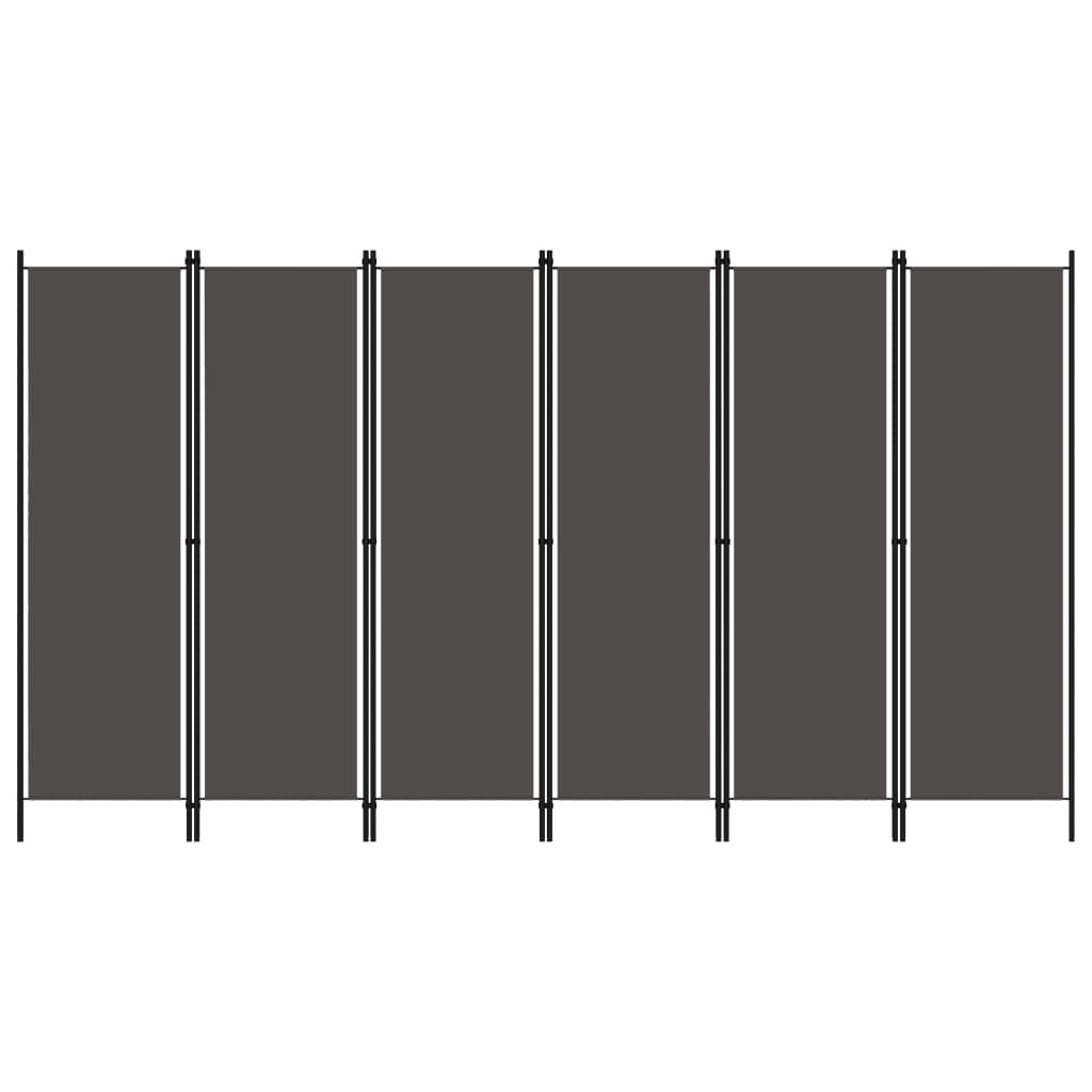 Anthrazit Raumteiler 300x180 cm, 6-teilig