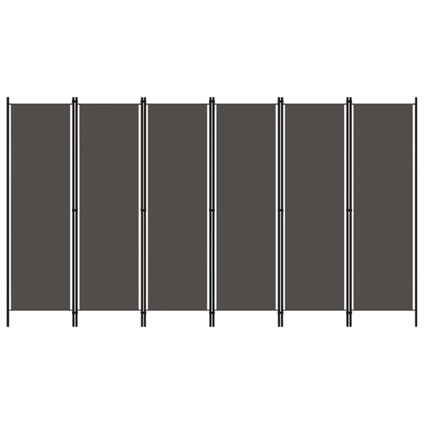 Anthrazit Raumteiler 300x180 cm, 6-teilig