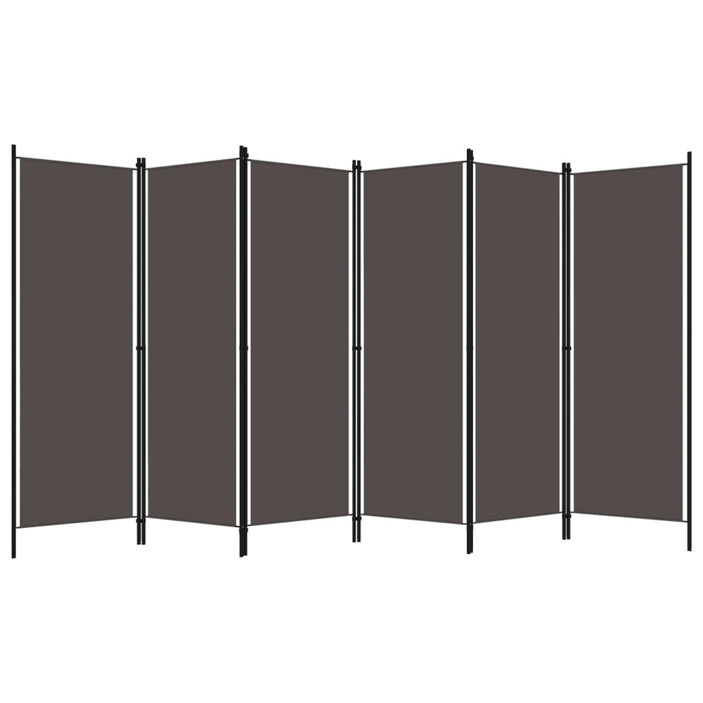 Anthrazit Raumteiler 300x180 cm, 6-teilig