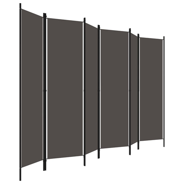 Anthrazit Raumteiler 300x180 cm, 6-teilig