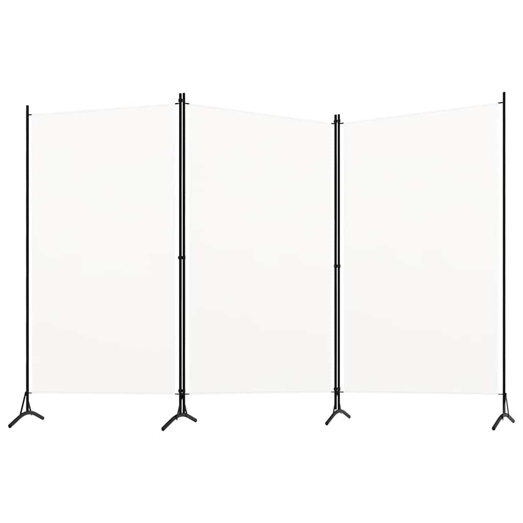 Weißer Raumteiler Stoff 260x180 cm, 3-teilig