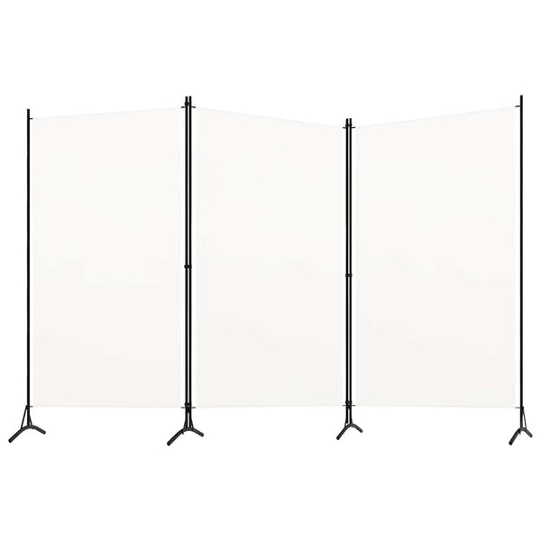 Weißer Raumteiler Stoff 260x180 cm, 3-teilig