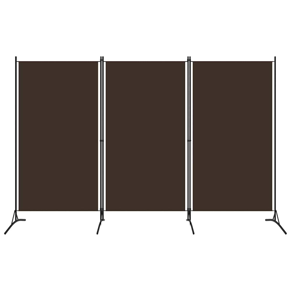 Brauner 3-Panel Raumteiler 260x180 cm
