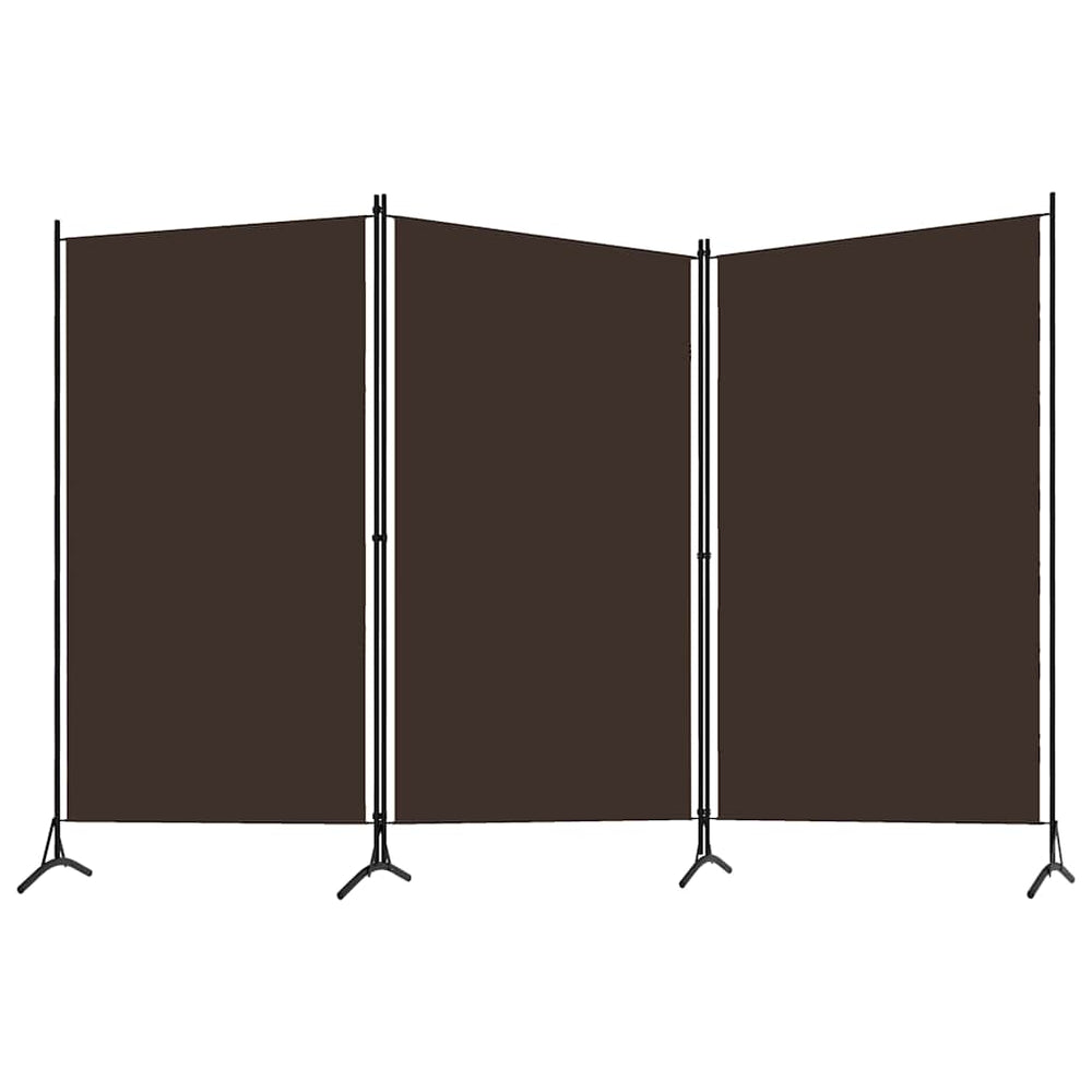 Brauner 3-Panel Raumteiler 260x180 cm