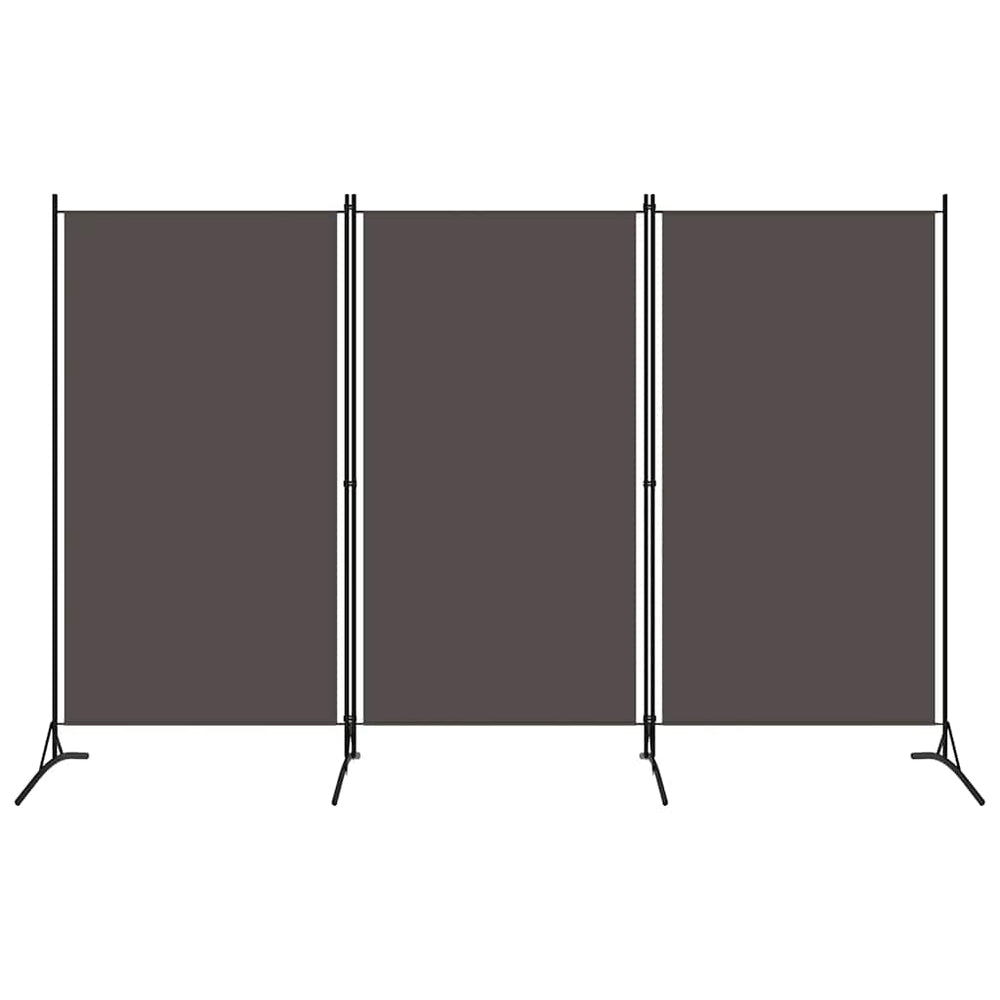 Anthrazit Raumteiler 260x180 cm, 3-teilig