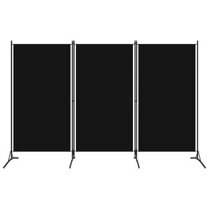 Schwarzer Raumteiler 3-teilig 260x180 cm