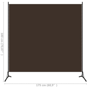 Brauner Paravent Stoff 175x180 cm