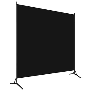 vidaXL Paravent Noir 175x180 cm Tissu