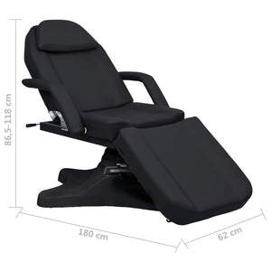 Schwarzer Massagetisch, 180 cm
