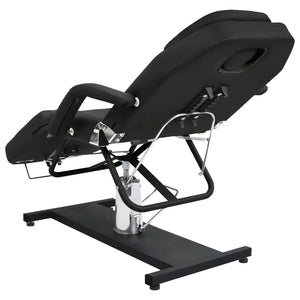vidaXL Table de massage noire 180x62x(87-112) cm