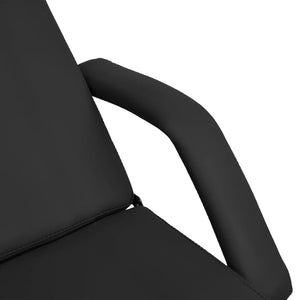 vidaXL Table de massage noire 180x62x(87-112) cm