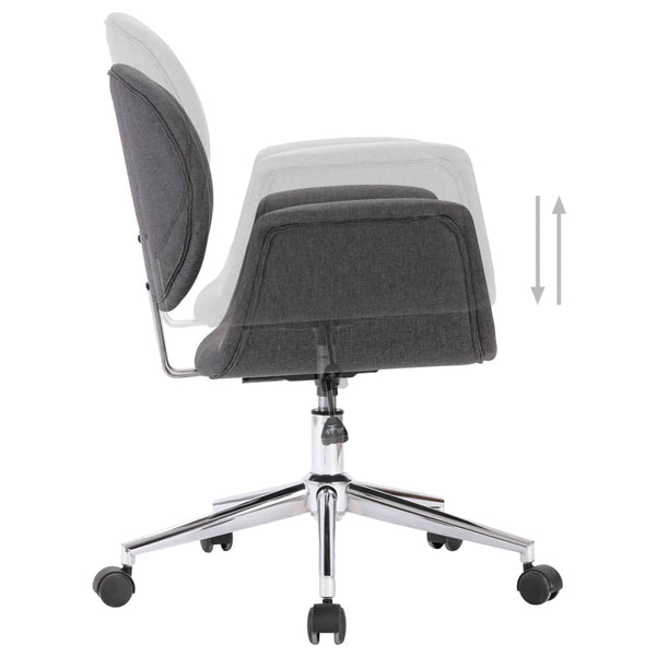 Drehbare Esszimmerstühle 6 Stk. Grau Stoff