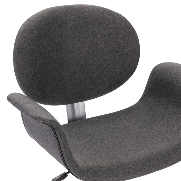 Drehbare Esszimmerstühle 6 Stk. Grau Stoff