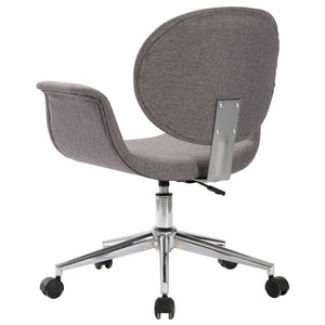vidaXL Swivel Dining Chairs 2 pcs Grey Fabric