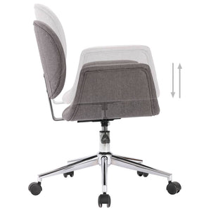 vidaXL Swivel Dining Chairs 2 pcs Grey Fabric