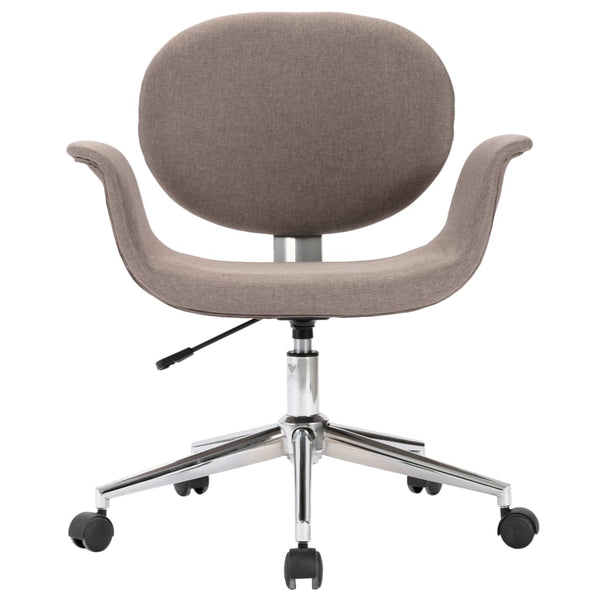 Esszimmerstühle 2 Stk. Drehbar Taupe Stoff