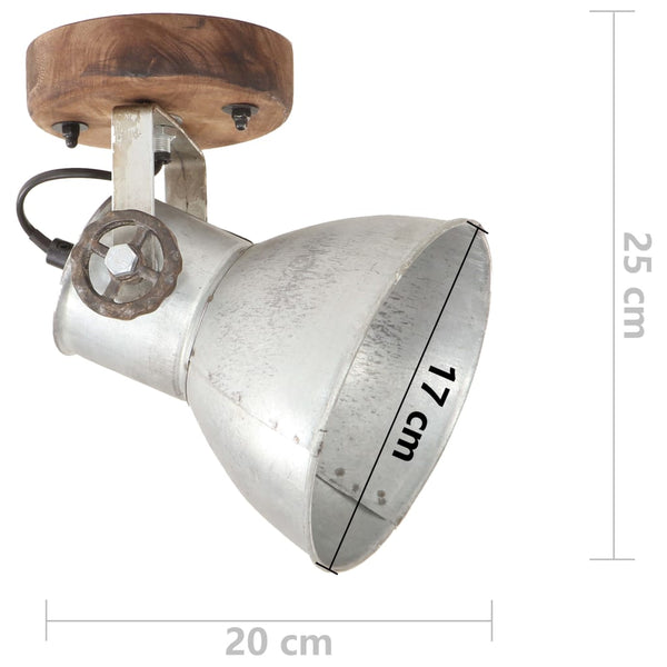 Industrie Wandleuchten Silber 2er Set