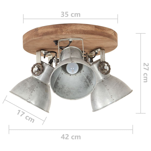Industrie Deckenlampe Silber 42x27 cm E27