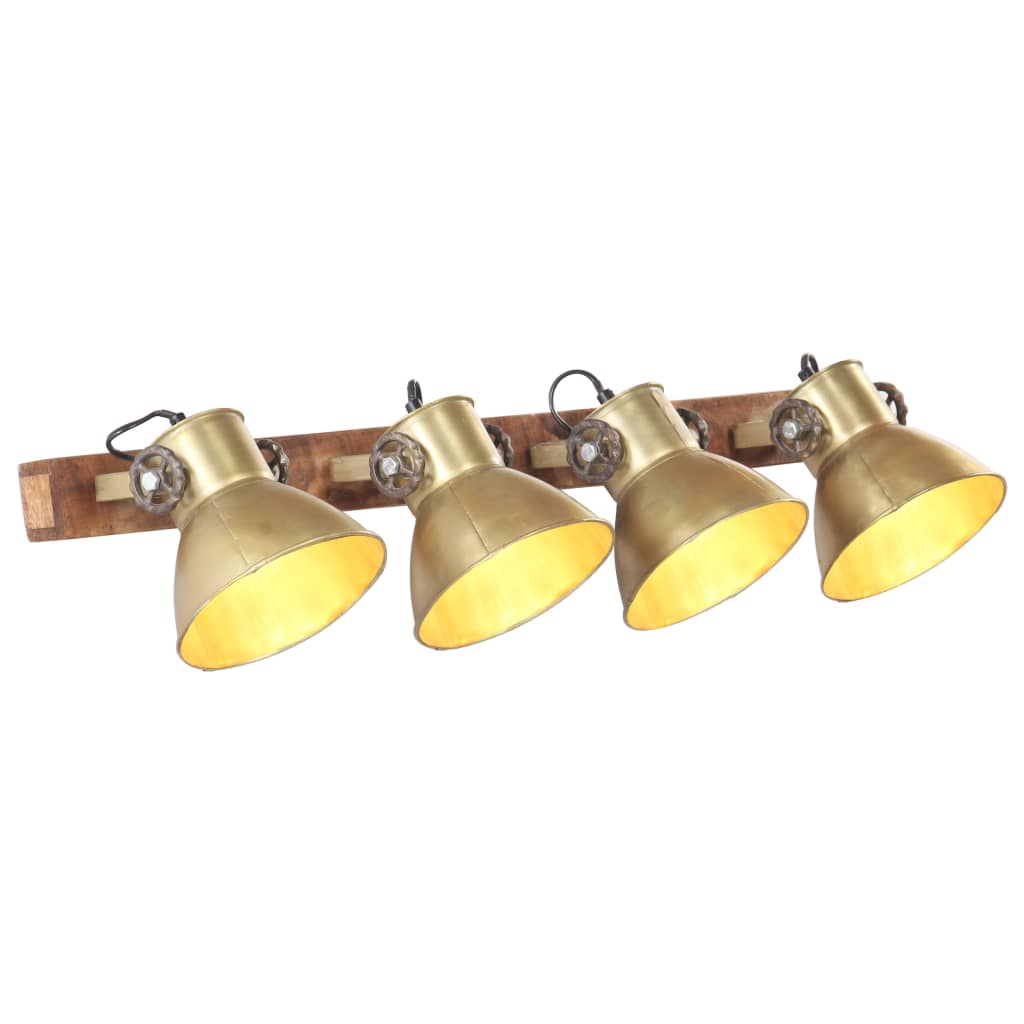 Industrie Wandlampe Messing 90cm