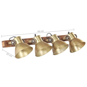 Industrie Wandlampe Messing 90cm