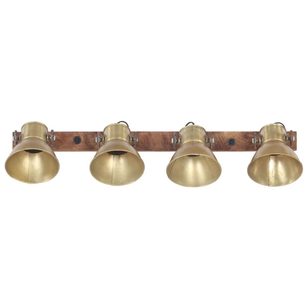 Industrie Wandlampe Messing 90cm
