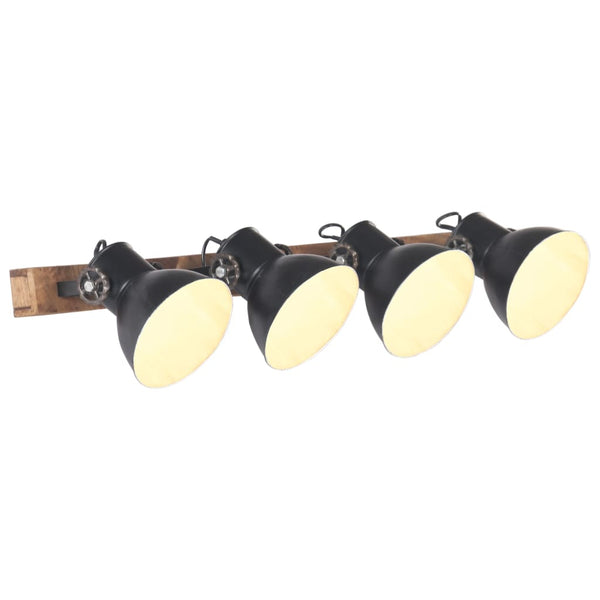 Industrie Wandlampe Schwarz 90cm E27