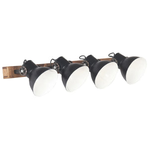 Industrie Wandlampe Schwarz 90cm E27