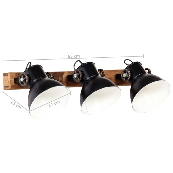 Industrie Wandlampe Schwarz 65x25 cm E27