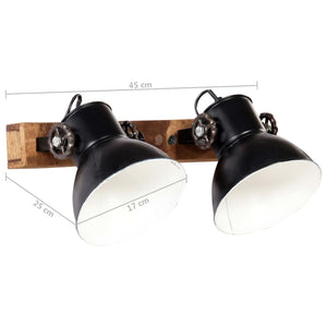 Industrie Wandlampe Schwarz 45x25 cm E27