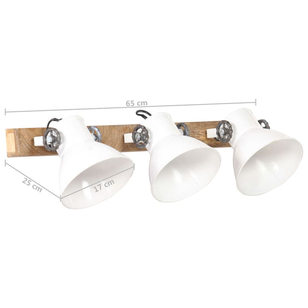 Industrie Wandlampe Weiß 65cm E27