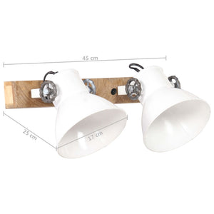 Wandlampe Weiß Industriestil 45 cm