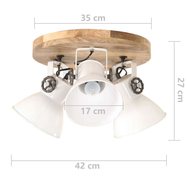 Industrielle Deckenlampe Weiß E27