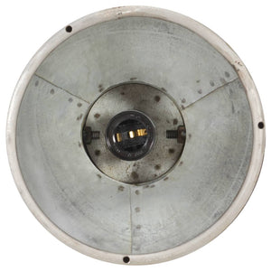 Industrielle Deckenlampe Silber Mangoholz E27