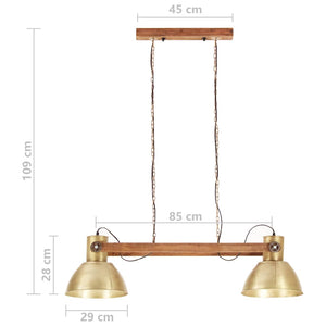Industrie Hängelampe Messing 109 cm