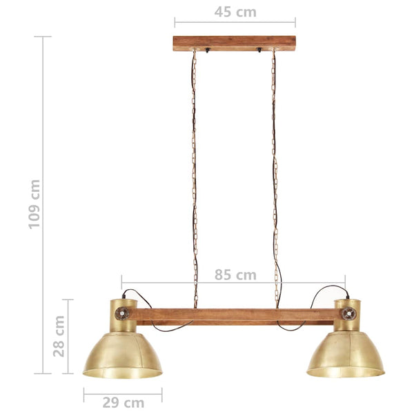 Industrie Hängelampe Messing 109 cm