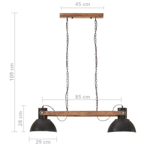 Industrie Hängelampe Schwarz 109cm E27